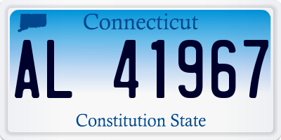 CT license plate AL41967