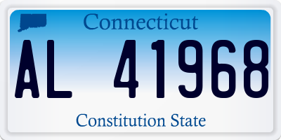 CT license plate AL41968