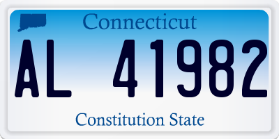 CT license plate AL41982