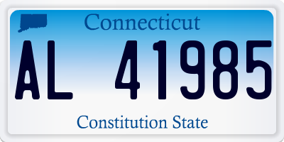 CT license plate AL41985