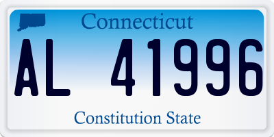 CT license plate AL41996