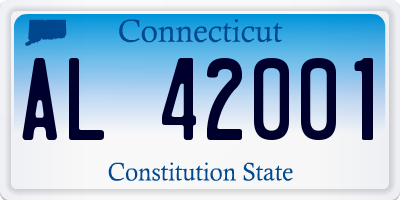 CT license plate AL42001