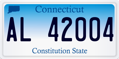 CT license plate AL42004