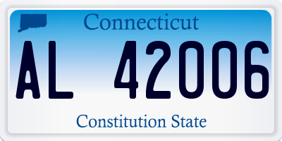 CT license plate AL42006