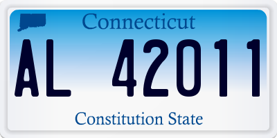 CT license plate AL42011