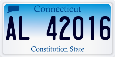 CT license plate AL42016
