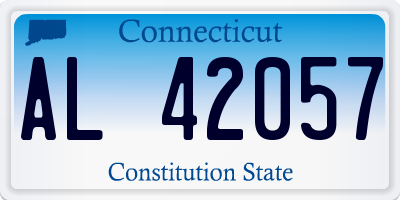 CT license plate AL42057
