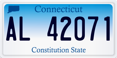CT license plate AL42071