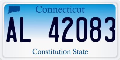 CT license plate AL42083