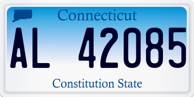 CT license plate AL42085