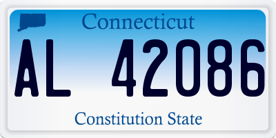 CT license plate AL42086