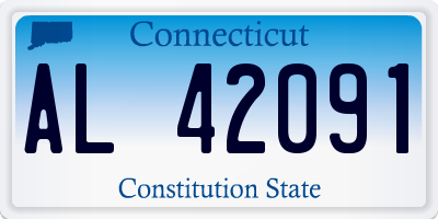 CT license plate AL42091