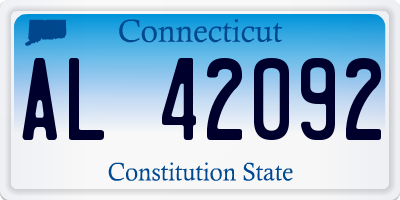 CT license plate AL42092