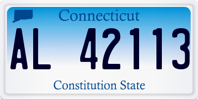 CT license plate AL42113