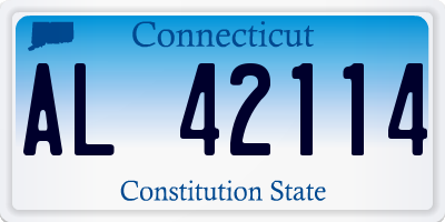 CT license plate AL42114