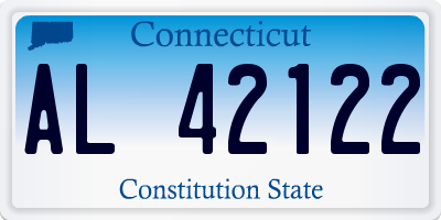 CT license plate AL42122