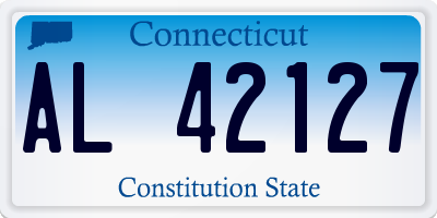 CT license plate AL42127