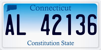 CT license plate AL42136