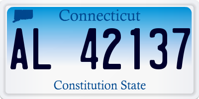 CT license plate AL42137