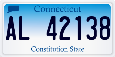 CT license plate AL42138