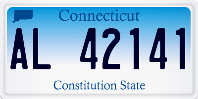 CT license plate AL42141