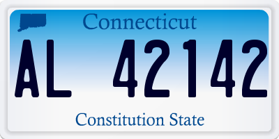 CT license plate AL42142
