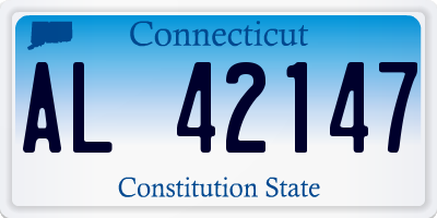 CT license plate AL42147