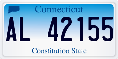 CT license plate AL42155
