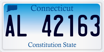 CT license plate AL42163