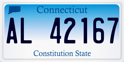 CT license plate AL42167