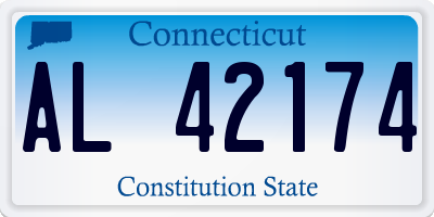 CT license plate AL42174