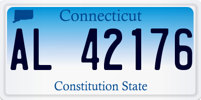 CT license plate AL42176
