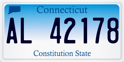CT license plate AL42178