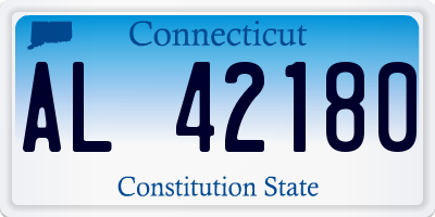 CT license plate AL42180