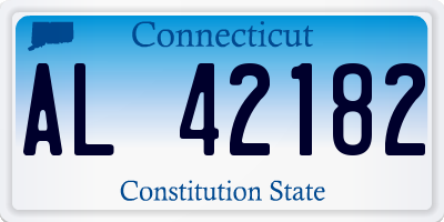 CT license plate AL42182