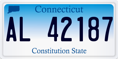CT license plate AL42187