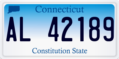 CT license plate AL42189