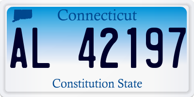CT license plate AL42197