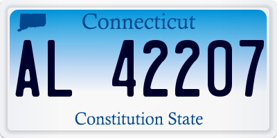 CT license plate AL42207