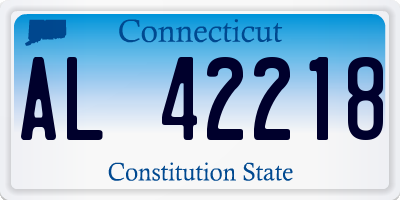 CT license plate AL42218