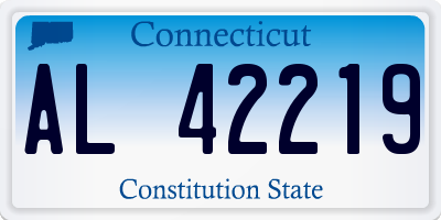CT license plate AL42219
