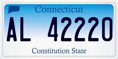 CT license plate AL42220