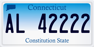 CT license plate AL42222