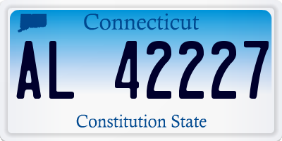 CT license plate AL42227