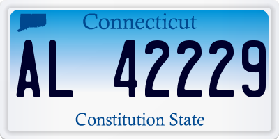 CT license plate AL42229