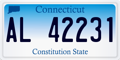 CT license plate AL42231