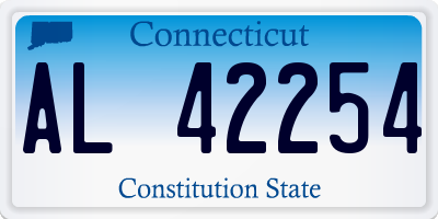 CT license plate AL42254