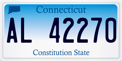 CT license plate AL42270