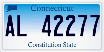 CT license plate AL42277