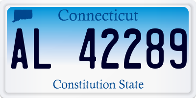 CT license plate AL42289